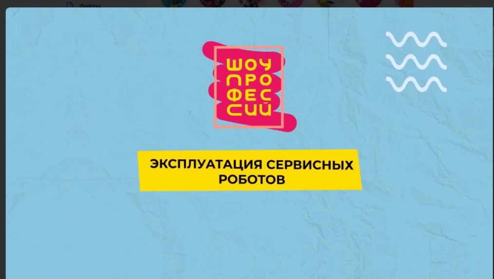 Шоу профессий - «Искусственный интеллект на службе человека. Эксплуатация сервисных роботов».